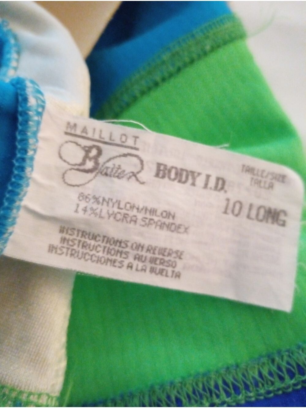 Baltex Maillot One Piece Swimsuit Vintage 10 Long - Picture 2 of 7